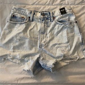 High rise jean shorts